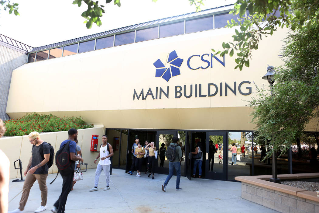 College of Southern Nevada, yêu cầu đầu vào, chuyên ngành 