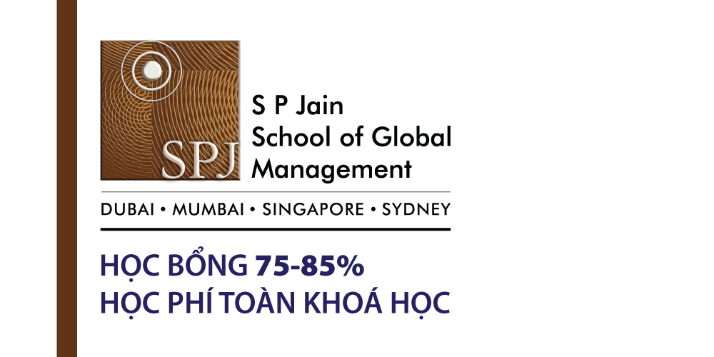 Học bổng 75-85% học phí toàn khoá học tại SP Jain
