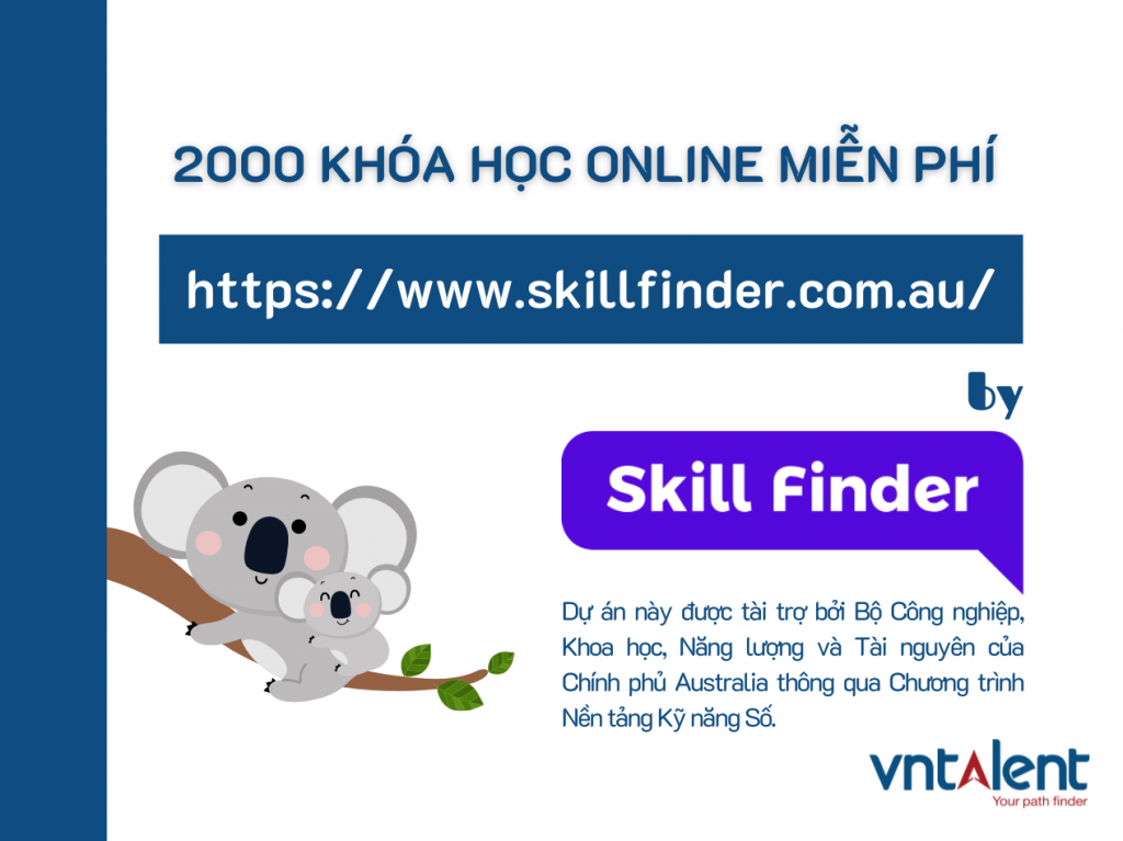 Khóa học online miễn phí cùng Skill Finder giúp các bạn có thể tiếp cận kho tàng kiến thức và kỹ năng đồ sộ từ các đối tác là các nền tảng công nghệ hàng đầu thế giới