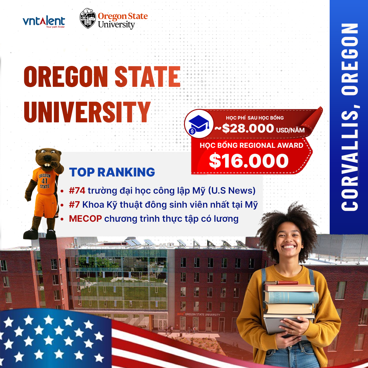 OREGON STATE UNIVERSITY (OSU) bệ phóng công nghệ hàng đầu bờ tây Hoa Kỳ